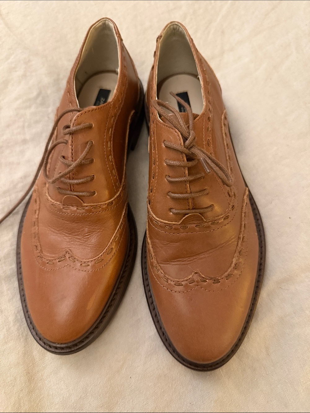 Zara GUC classic women’s  Brown Wingtip Oxfords size 37